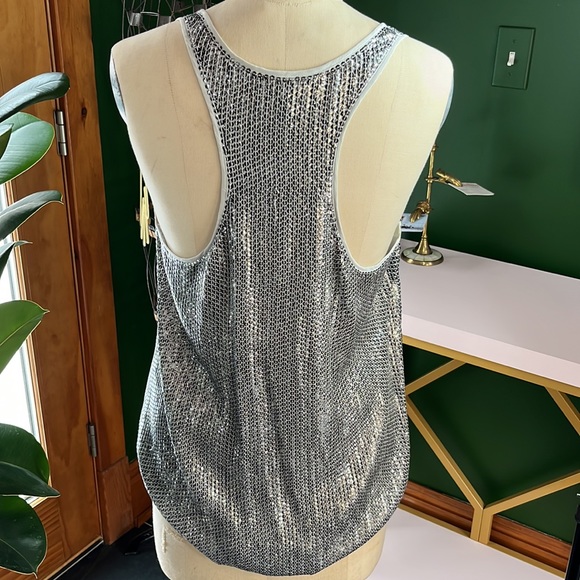 Bcbg silk and sequin racer back tank. This is the one you’ve been looking for. - Picture 2 of 5